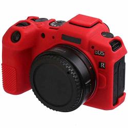 Pctc Accessories Compatible For Canon Eos Rp Camera Silicone Protective Cover Housing Frame Shell Case Red