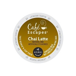 Cafe Escapes Chai Latte 48 K-cups For Keurig Brewers