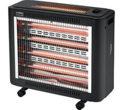 - 6 Bar Heater With Humidifier & Thermostat - Powerful - LX-2000J - Black grey