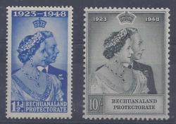 Bechuanaland 1948 Kgvi Silver Wedding Set Of 2 Very Fine Unmounted Mint