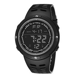 Viasa Digital Smart Watch Waterproof Multi-function Quartz Watches Trendy Sporting Wtist Clock Free Size Black