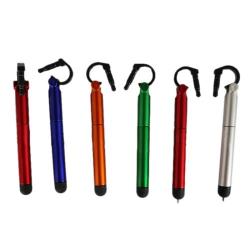 3 Pcs Ball-point Pen And Stylus Pen With Holder For Mobile Phone Random Color