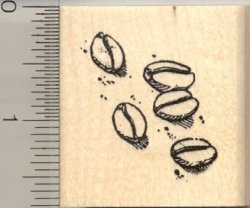 Coffee Beans Rubber Stamp