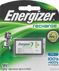 Energizer Energizer Recharge: 9V -1 Pack MOQ6 NH22BP1-175