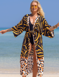 Women's Tiger Stripe Beach Cover-up