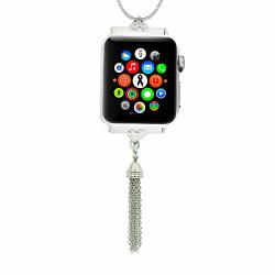 Divoti Apple Watch Necklace - 30" Snake Chain Iwatch Necklace W tassel - Iwatch Necklace Changer For Apple Watch Series 3 2 1-42 Mm - Entirely Surgical Stainless