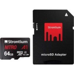 64GB Nitro Micro Sdxc A1 Uhs-i U3 Card With Adaptor