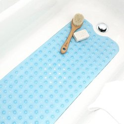 Kcasa KC-BM23 Rectangle Non-slip Mat Machine Washable Bathtub Sution Cup Mat Clear Antibacterial