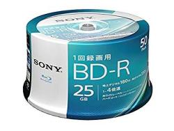 Sony Video For Blu-ray Disc 50BNR1VJPP4 Bd-r 1 Layer: 4-SPEED 50 Sheets Pack Japan Import-no Warranty