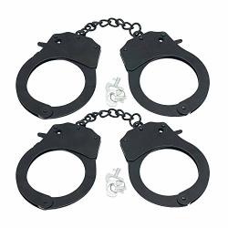 Xuanfeng 2 Pcs Adjustable Toy Metal Handcuffs With Keys Police Role Play Party Supplies Cosplay Costume Accessory Pretend Play Hand Cuffs For Kids A