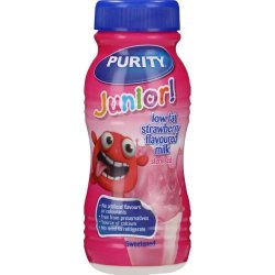 Purity Junior Low Fat Strawberry Flavoured Milk 200ML