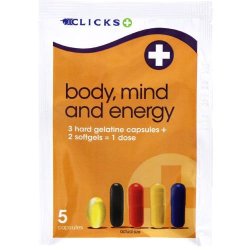 Clicks Body Mind & Energy 5 Capsules
