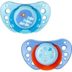 Chicco - Soother Physio Air Blue Silicone - 6-12 Month - Set Of 2