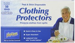 Napkleen Disposable Clothing Protector Light Blue Pattern 50 Sheets