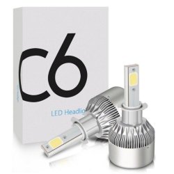 C6 H4 LED Headlight 6000K Colour All In One Compact Design
