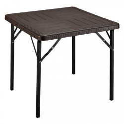 Kaufmann Table Foldable Hdpe - Brown 78CM X 78CM
