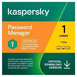 Kaspersky Password Manager 1 User 1 Year - Digital Code Delivered Via Email