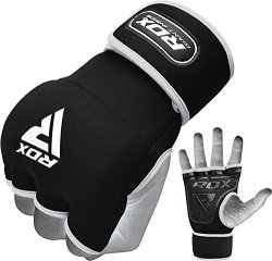 RDX Boxing Hand Wraps Inner Gloves For Punching - Neoprene Padded Fist Protection Bandages Under Mitts With Quick Long Wrist Support - Great For
