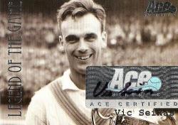 Vic Seixas - Ace Authentic "legends Of The Game" 2011 - Genuine "autograph" Card