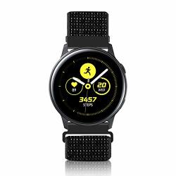 Wniph 22MM Quick Release Watch Band Compatible With Samsung Galaxy huawei pebble asus ticwatch Smart Watch Soft Nylon Lightweight Breathable Replacement Sport Strap Reflective Black 22MM