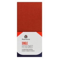 Fitted Sheet Burnt Brick Single