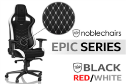 Noblechairs Epic Series Real Leather Gaming Chair Black Red White
