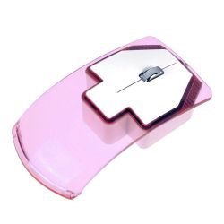 Wireless Transparent LED Mouse 2.4GHZ Light Pink - Transparent