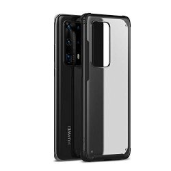 Compatible With Huawei P40 Pro Plus Case Matte Hard PC Back & Soft Tpu Bumper Cover For Huawei P40 Pro Plus Black