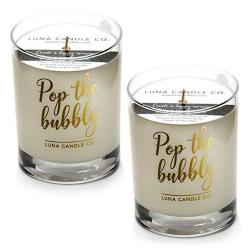 Luna Candle Co. Pop The Bubbly -peach Bellini Scented Luxurious Candles - 11 Oz 2 Pack