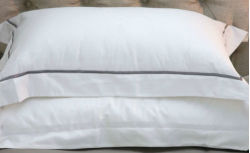 Free Delivery: Cotton Percale Stitched Oxford Continental Pillowcases