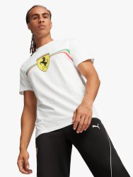 Puma Men&apos S Scuderia Ferrari Motorsport Heritage White T-Shirt