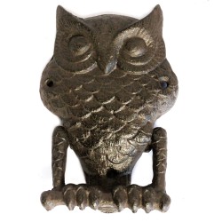 Cast Iron Knocker - Owl - Natural