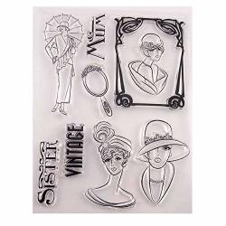 Mother's Day Mum Lady Sister Vintage Style Fashion Women Clear Stamps For Cards Making Decoration And Scrapbooking Rubber Stamps For Craft