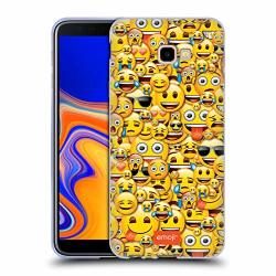 Official Emoji Smileys Full Patterns Soft Gel Case For Samsung Galaxy J4 Plus 2018