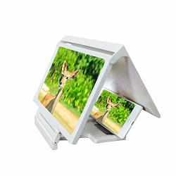 Mogoi Phone Screen Magnifier 3D Smart Phone Screen Enlarger HD Movie Amplifier Projector Foldable Cell Phone Holder Stand For All Mobile Phones