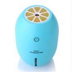 Casey Lemon Shaped Multifunctional Portable 180ML USB Humidifier Air Purifier Mist Maker With LED Light For Home Office And Car-skyblue Retail Box No Warranty