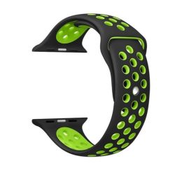 Black And Green 42MM M l Nike Style Strap Band For Apple Watch