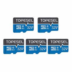 Topesel 32GB Micro Sd Card 5 Pack Memory Cards Micro Sdhc Uhs-i Tf Card Class 10 For Cemera drone dash Cam 5 Pack U1 32GB