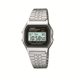 Casio Retro Digital Silver Tone Stainless Steel Watch