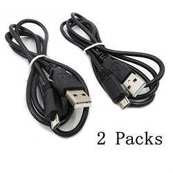 Eekiimy 2 Packs Replacement USB Charger Cable + USB Data Cable Cord For Sony Alpha A6000 ILCE-6000 L 6000B Camera Sony A6000 USB Cord