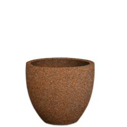 Premium Egg Plant Pot - Small 345MM X 395MM Rock With Tray