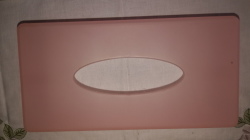 Tissue Box Cover Pastel Pink Plastic