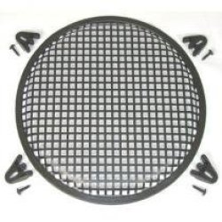 R t 18" Steel Waffle Speaker Grill With Mounting Brackets And Screws