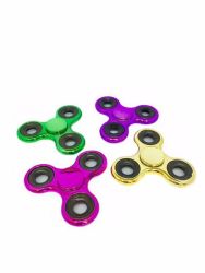 Hand Fidget Spinner Electroplated 3 Arm - Set Of 4