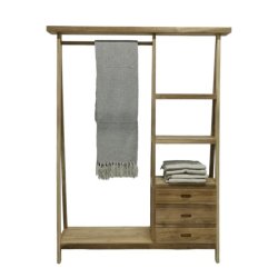 Versatile Burmese Teak Clothing Rail Sotran Dekorativ