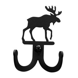 Iron Wrought Moose Double Wall Hook