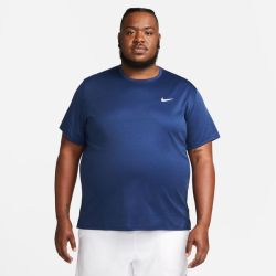 Nike Men's Miler Dri-fit Uv Short-sleeve Running T-Shirt - Midnight Navy