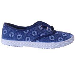 Tribe Afrique - Blue Shweshwe Low-cut Sneakers