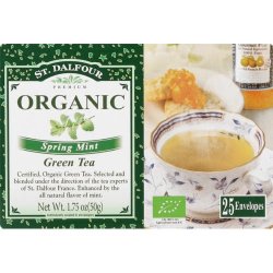 St. Dalfour Organic Green Tea Spring Mint 25 Tea Bags