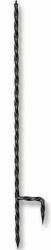 Achla BBS02 Black Wrought Iron Twisted Metal Stake For Bird Baths With Threaded Connector